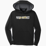 Purdue Northwest Pride Sport-Tek Youth Sport-Wick Fleece Colorblock Hooded Pullover Front Thumbnail