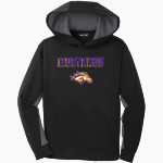 Rolling Meadows Mustangs <span class="pdp-name-mascot">Rolling Meadows High School Mustangs</span> Sport-Tek Youth Sport-Wick Fleece Colorblock Hooded Pullover Front Thumbnail