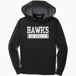 CISTERCIAN PREPARATORY SCHOOL HAWKS <span class="pdp-name-mascot">CISTERCIAN HAWKS</span> Sport-Tek Youth Sport-Wick Fleece Colorblock Hooded Pullover Front Thumbnail
