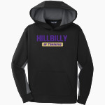 OZARK HIGH SCHOOL HILLBILLIES <span class="pdp-name-mascot">OZARK HILLBILLIES</span> Sport-Tek Youth Sport-Wick Fleece Colorblock Hooded Pullover Front Thumbnail