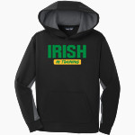 St. Patrick of Heatherdowns Irish <span class="pdp-name-mascot">St. Patrick of Heatherdowns Irish</span> Sport-Tek Youth Sport-Wick Fleece Colorblock Hooded Pullover Front Thumbnail