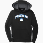 Stryker Panthers The Official Online Store Sport-Tek Youth Sport-Wick Fleece Colorblock Hooded Pullover Front Thumbnail