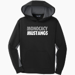 Monocacy Mustangs <span class="pdp-name-mascot">Monocacy Middle School Mustangs</span> Sport-Tek Youth Sport-Wick Fleece Colorblock Hooded Pullover Front Thumbnail