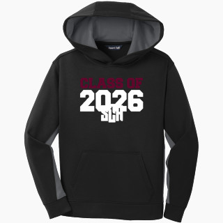 Sport-Tek Youth Sport-Wick Fleece Colorblock Hooded Pullover