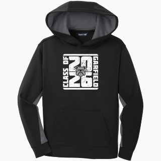 Sport-Tek Youth Sport-Wick Fleece Colorblock Hooded Pullover