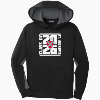 Sport-Tek Youth Sport-Wick Fleece Colorblock Hooded Pullover