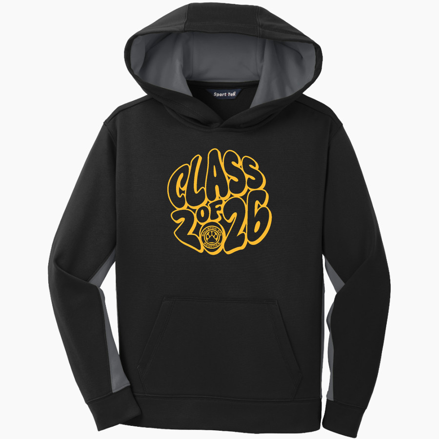 Ballston Spa Scotties The Official Online Store <span class="pdp-name-mascot">Baaston Spa Scotties</span> Sport-Tek Youth Sport-Wick Fleece Colorblock Hooded Pullover