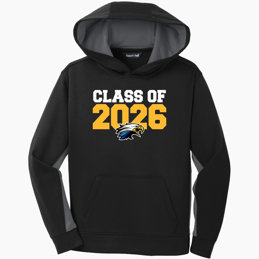 North Brunswick Raiders <span class="pdp-name-mascot">North Brunswick Raiders</span> Sport-Tek Youth Sport-Wick Fleece Colorblock Hooded Pullover