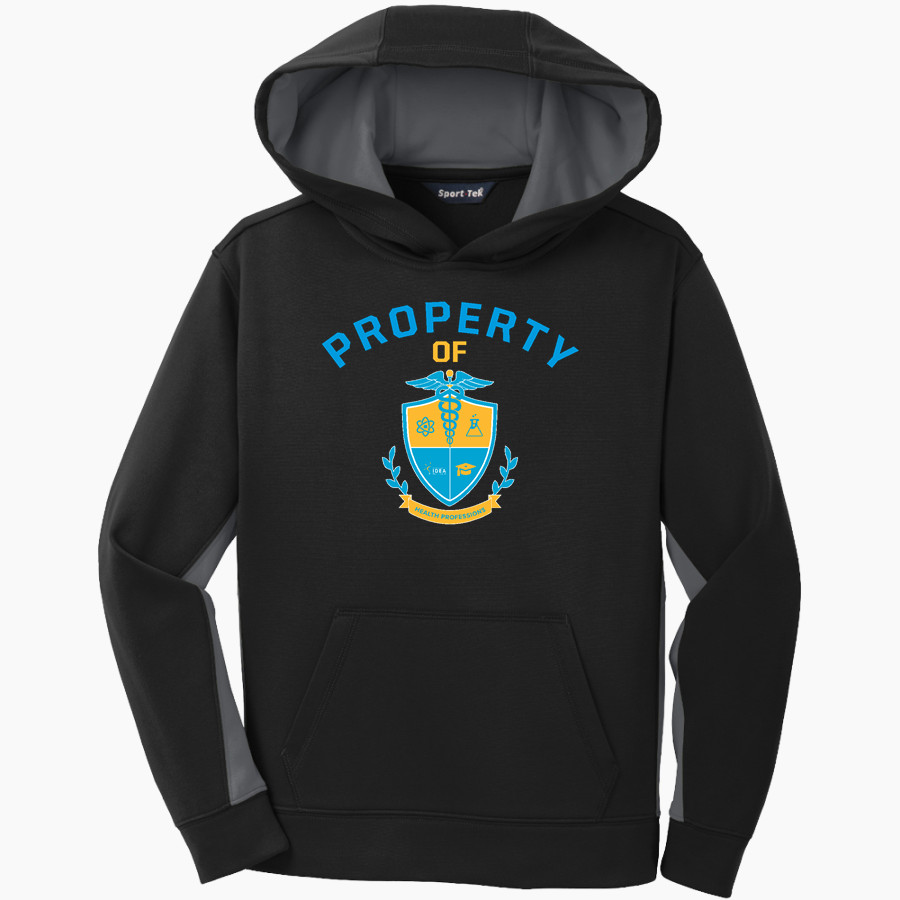 IDEA Academy Health Professions <span class="pdp-name-mascot">IDEA Academy Health Professions</span> Sport-Tek Youth Sport-Wick Fleece Colorblock Hooded Pullover