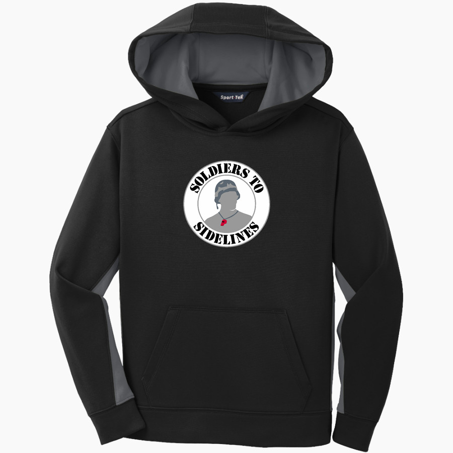 Soldiers to Sidelines Soldiers to Sideline <span class="pdp-name-mascot">Soldiers to Sidelines</span> Sport-Tek Youth Sport-Wick Fleece Colorblock Hooded Pullover