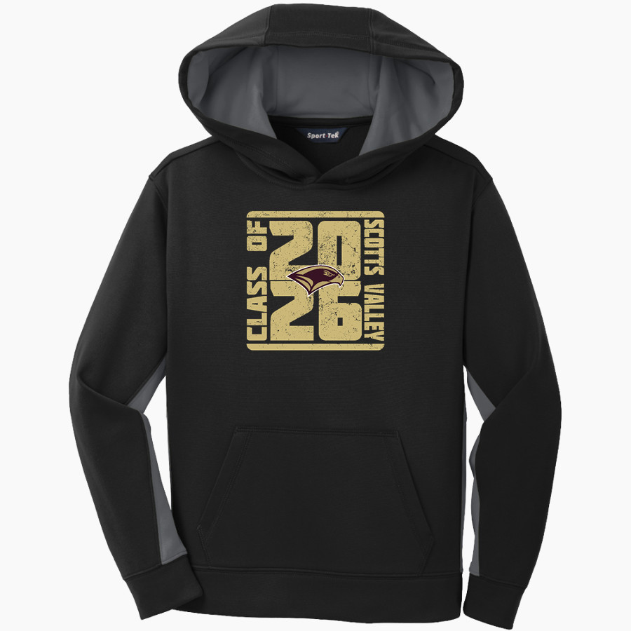Scotts Valley Falcons <span class="pdp-name-mascot">Scotts Valley Falcons</span> Sport-Tek Youth Sport-Wick Fleece Colorblock Hooded Pullover