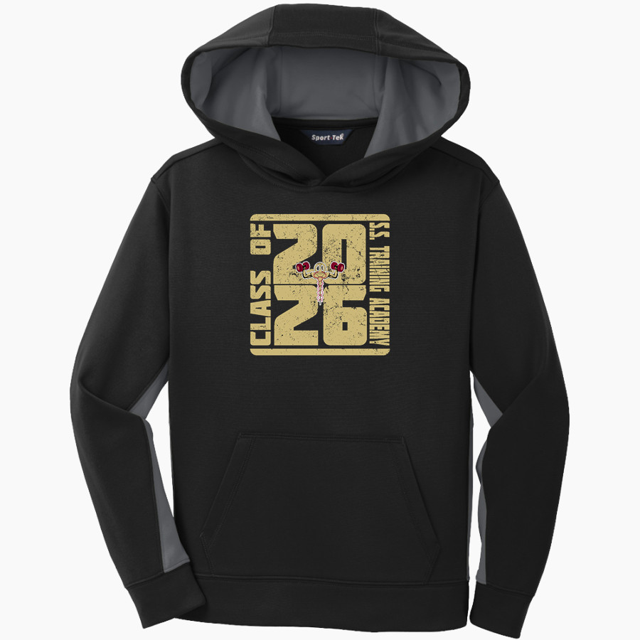 S.S. Training Academy Online Apparel Store <span class="pdp-name-mascot">Sport Science Training Academy</span> Sport-Tek Youth Sport-Wick Fleece Colorblock Hooded Pullover