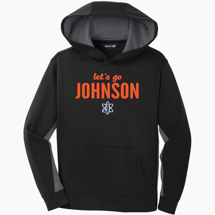 Johnson Atom Smashers <span class="pdp-name-mascot">Sol C. Johnson Atom Smashers</span> Sport-Tek Youth Sport-Wick Fleece Colorblock Hooded Pullover