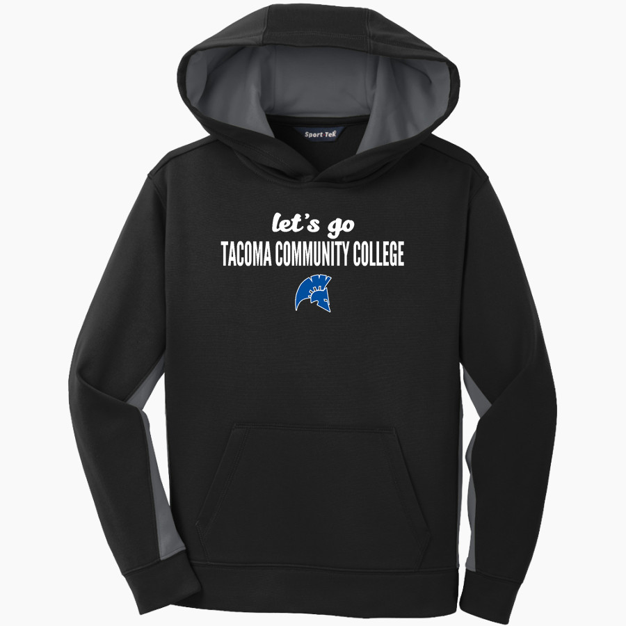 Tacoma Community College Titans <span class="pdp-name-mascot">Tacoma Community College Titans</span> Sport-Tek Youth Sport-Wick Fleece Colorblock Hooded Pullover