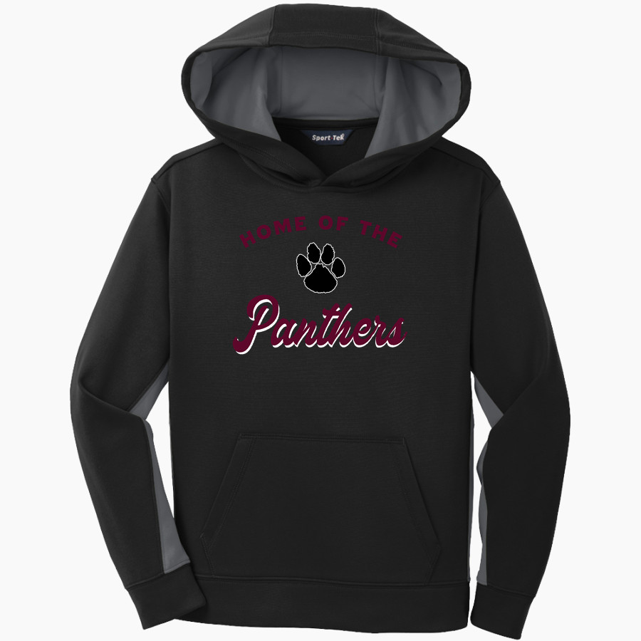 Peachtree Panthers <span class="pdp-name-mascot">Peachtree Academy Panthers</span> Sport-Tek Youth Sport-Wick Fleece Colorblock Hooded Pullover
