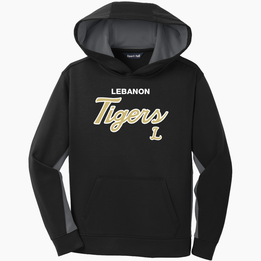Lebanon Tigers <span class="pdp-name-mascot">Lebanon Tigers</span> Sport-Tek Youth Sport-Wick Fleece Colorblock Hooded Pullover