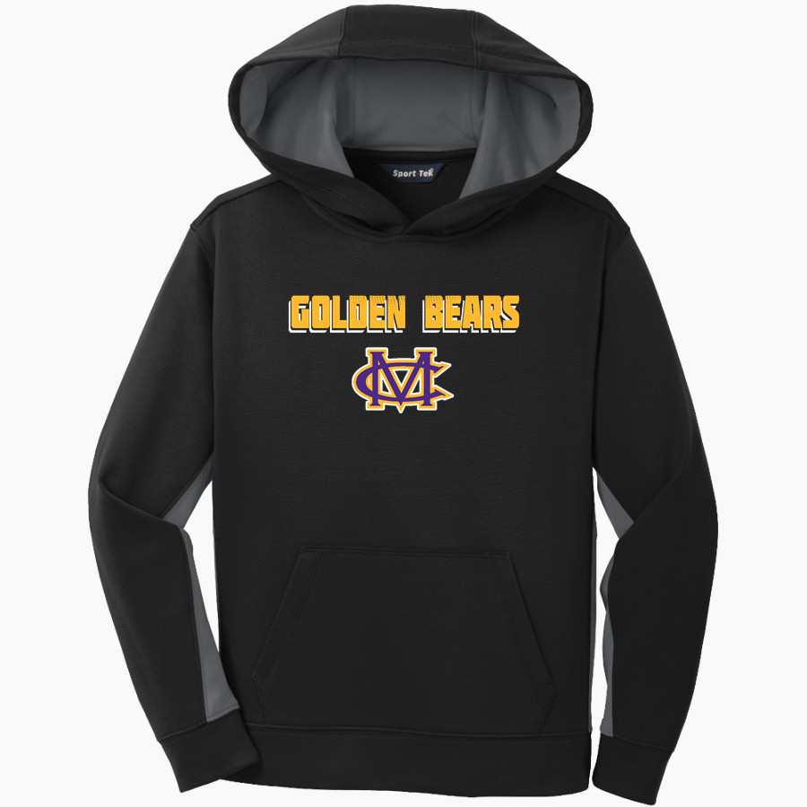 Miles Golden Bears Sport-Tek Youth Sport-Wick Fleece Colorblock Hooded Pullover
