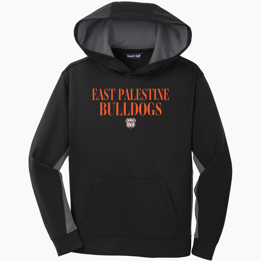 EAST PALESTINE HIGH SCHOOL BULLDOGS <span class="pdp-name-mascot">EAST PALESTINE BULLDOGS</span> Sport-Tek Youth Sport-Wick Fleece Colorblock Hooded Pullover