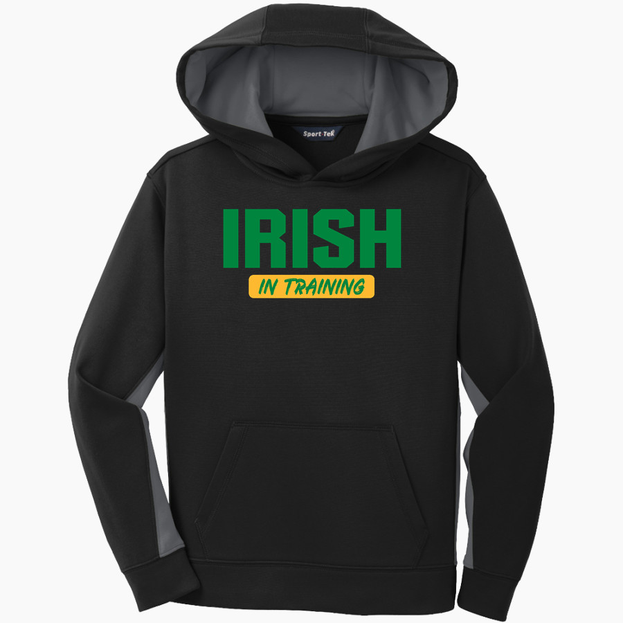 St. Patrick of Heatherdowns Irish <span class="pdp-name-mascot">St. Patrick of Heatherdowns Irish</span> Sport-Tek Youth Sport-Wick Fleece Colorblock Hooded Pullover