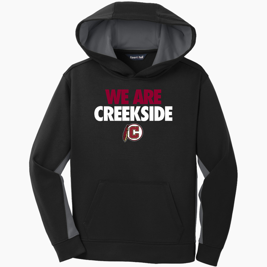 Creekside Seminoles Sport-Tek Youth Sport-Wick Fleece Colorblock Hooded Pullover