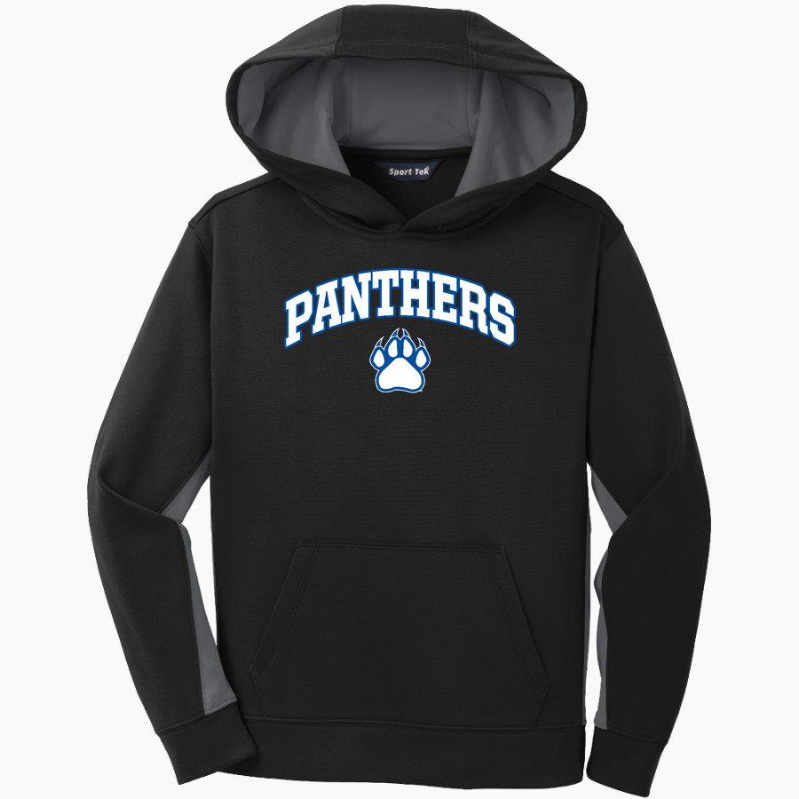 Stryker Panthers The Official Online Store Sport-Tek Youth Sport-Wick Fleece Colorblock Hooded Pullover