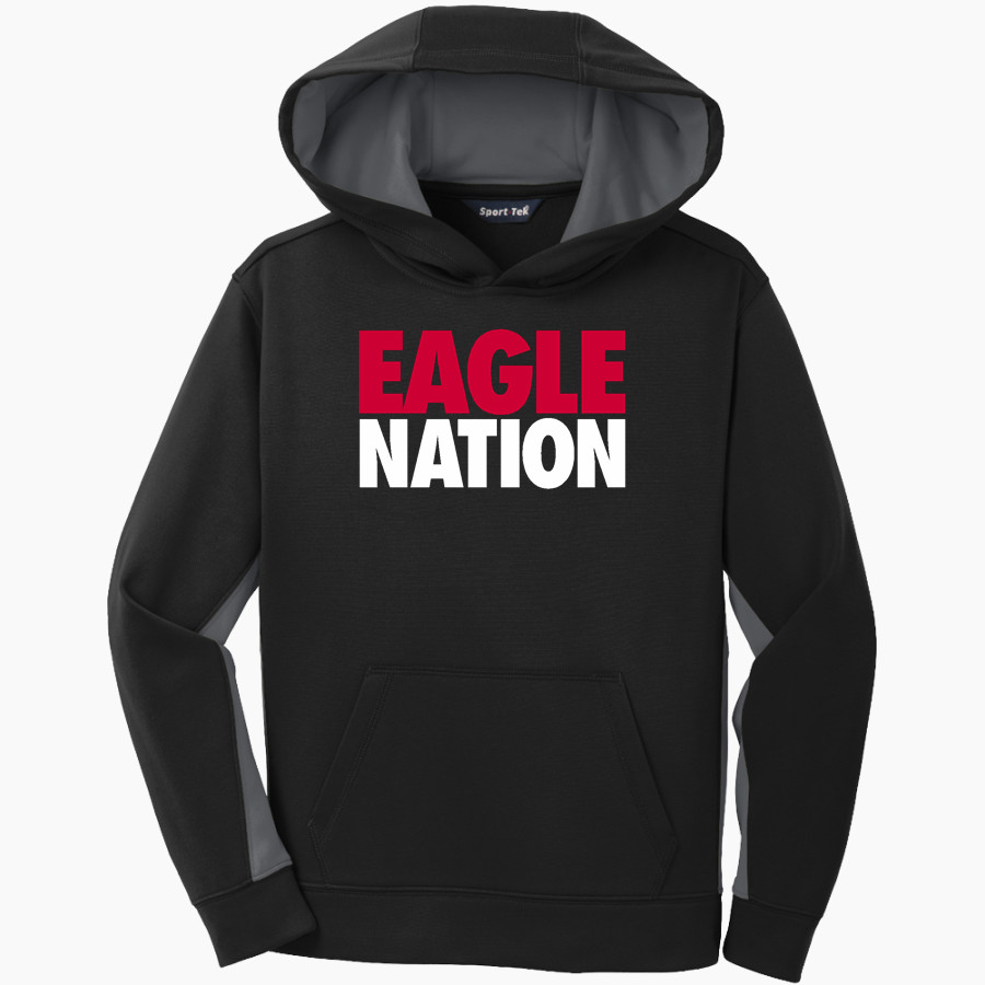 Godwin Eagles <span class="pdp-name-mascot">Godwin Eagles</span> Sport-Tek Youth Sport-Wick Fleece Colorblock Hooded Pullover