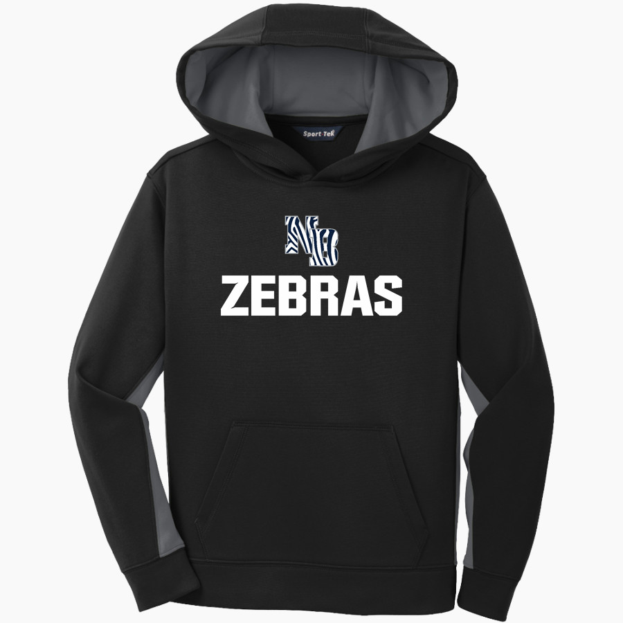 New Brunswick zebras prepare. empower. inspire. Sport-Tek Youth Sport-Wick Fleece Colorblock Hooded Pullover