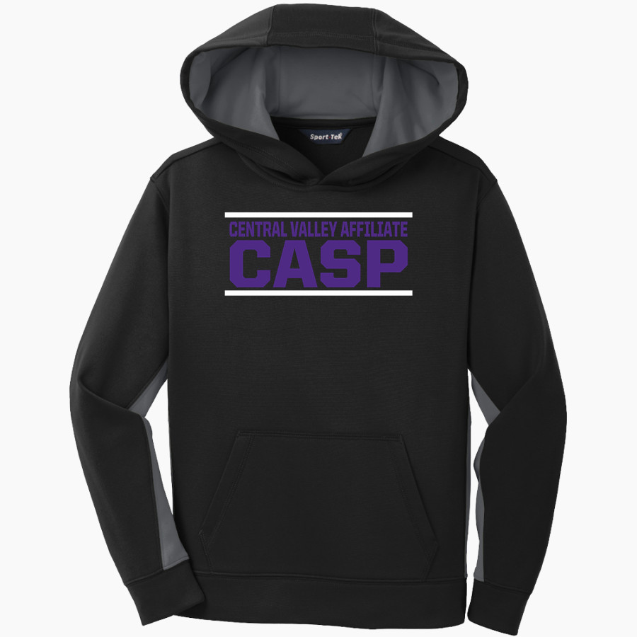 Central Valley Affiliate - CASP <span class="pdp-name-mascot">Central Valley Affiliate-CASP</span> Sport-Tek Youth Sport-Wick Fleece Colorblock Hooded Pullover