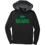 The Blake School BEARS ONLINE STORE <span class="pdp-name-mascot">Blake Bears</span> Sport-Tek Youth Sport-Wick Fleece Colorblock Hooded Pullover Front Thumbnail