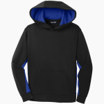 STANLEY HIGH SCHOOL BLUEJAYS Sport-Tek Youth Sport-Wick Fleece Colorblock Hooded Pullover Back Thumbnail