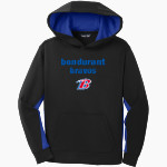 Bondurant Braves Sport-Tek Youth Sport-Wick Fleece Colorblock Hooded Pullover Front Thumbnail