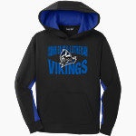 Winnebago Lutheran Vikings Online Store Sport-Tek Youth Sport-Wick Fleece Colorblock Hooded Pullover Front Thumbnail