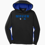 MIDVIEW MIDDIES #wearemidview <span class="pdp-name-mascot">MIDVIEW MIDDIES</span> Sport-Tek Youth Sport-Wick Fleece Colorblock Hooded Pullover Front Thumbnail