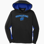 WINDSOR ACADEMY KNIGHTS <span class="pdp-name-mascot">WINDSOR ACADEMY KNIGHTS</span> Sport-Tek Youth Sport-Wick Fleece Colorblock Hooded Pullover Front Thumbnail