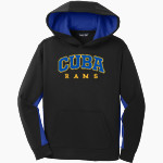 CUBA HIGH SCHOOL RAMS <span class="pdp-name-mascot">CUBA RAMS</span> Sport-Tek Youth Sport-Wick Fleece Colorblock Hooded Pullover Front Thumbnail