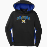 WILLIAM FLEMING HIGH SCHOOL COLONELS <span class="pdp-name-mascot">WILLIAM FLEMING COLONELS</span> Sport-Tek Youth Sport-Wick Fleece Colorblock Hooded Pullover Front Thumbnail