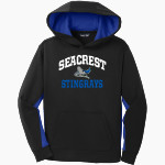 Seacrest Stingrays <span class="pdp-name-mascot">Seacrest Stingrays</span> Sport-Tek Youth Sport-Wick Fleece Colorblock Hooded Pullover Front Thumbnail