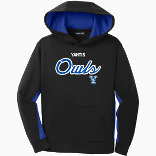 Sport-Tek Youth Sport-Wick Fleece Colorblock Hooded Pullover