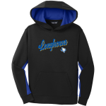 DIME BOX HIGH SCHOOL LONGHORNS <span class="pdp-name-mascot">DIME BOX LONGHORNS</span> Sport-Tek Youth Sport-Wick Fleece Colorblock Hooded Pullover Front Thumbnail