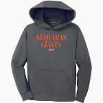 Sequoias Giants <span class="pdp-name-mascot">College of the Sequoias</span> Sport-Tek Youth Sport-Wick Fleece Colorblock Hooded Pullover Front Thumbnail