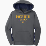 Payne Tech Lions <span class="pdp-name-mascot">Payne Tech Lions</span> Sport-Tek Youth Sport-Wick Fleece Colorblock Hooded Pullover Front Thumbnail