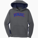 WOLVERINE-HOOSIER ATHLETIC CONFERENCE <span class="pdp-name-mascot">WOLVERINE-HOOSIER ATHLETIC CONFERENCE</span> Sport-Tek Youth Sport-Wick Fleece Colorblock Hooded Pullover Front Thumbnail
