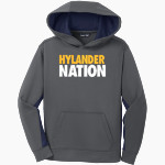 Columbia Heights Hylanders <span class="pdp-name-mascot">Columbia Heights Hylanders</span> Sport-Tek Youth Sport-Wick Fleece Colorblock Hooded Pullover Front Thumbnail