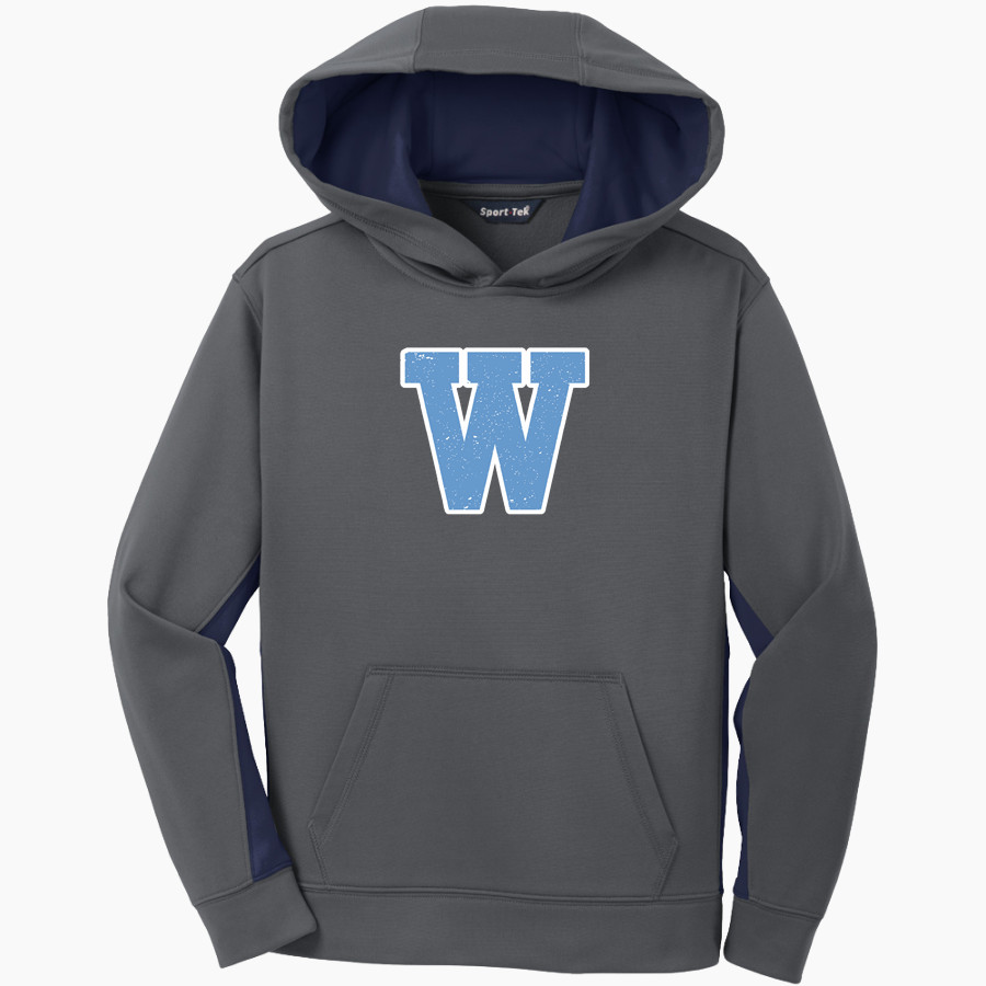 Westover Wildcats <span class="pdp-name-mascot">Westover School Wildcats</span> Sport-Tek Youth Sport-Wick Fleece Colorblock Hooded Pullover