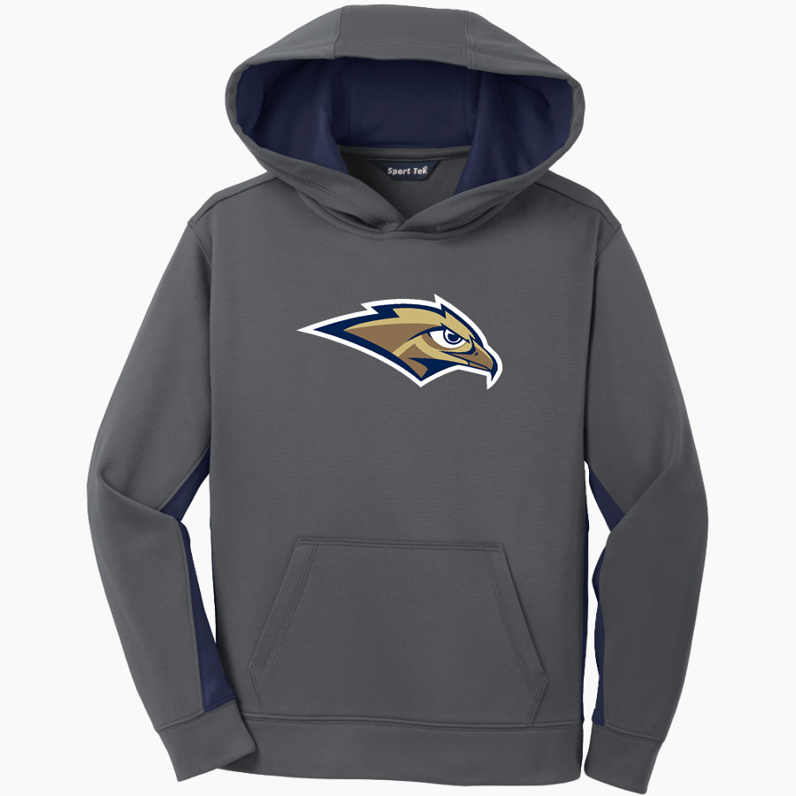 Oral Roberts Golden Eagles <span class="pdp-name-mascot">Oral Roberts Golden Eagles</span> Sport-Tek Youth Sport-Wick Fleece Colorblock Hooded Pullover