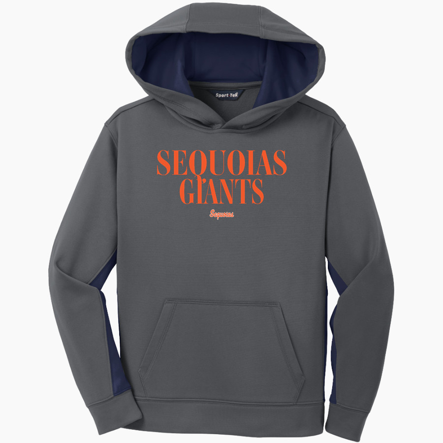 Sequoias Giants <span class="pdp-name-mascot">College of the Sequoias</span> Sport-Tek Youth Sport-Wick Fleece Colorblock Hooded Pullover