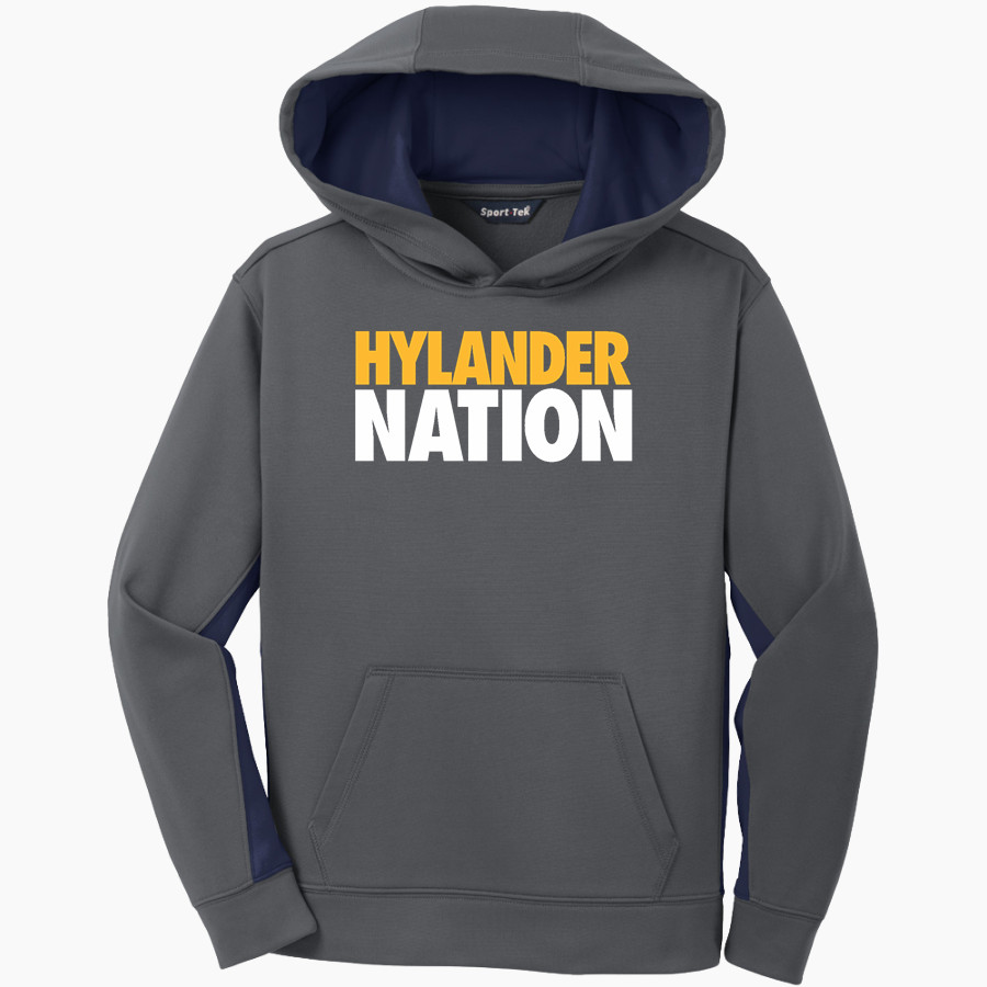 Columbia Heights Hylanders <span class="pdp-name-mascot">Columbia Heights Hylanders</span> Sport-Tek Youth Sport-Wick Fleece Colorblock Hooded Pullover