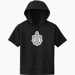 Saint Peter High School SAINTS ONLINE STORE <span class="pdp-name-mascot">Saint Peter Saints</span> Sport-Tek Youth Sport-Wick Fleece Short Sleeve Hoodie Front Thumbnail