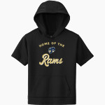 Red Lodge Rams Sport-Tek Youth Sport-Wick Fleece Short Sleeve Hoodie Front Thumbnail