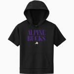 ALPINE HIGH SCHOOL BUCKS <span class="pdp-name-mascot">ALPINE BUCKS</span> Sport-Tek Youth Sport-Wick Fleece Short Sleeve Hoodie Front Thumbnail